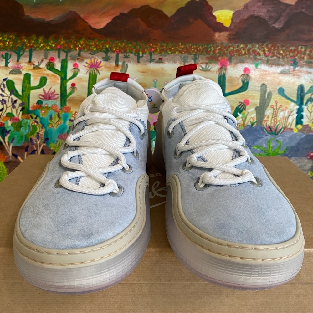 Christian Louboutin Arpoador Flat, Suede Sneakers, Blue/Wht, Men’s EU 43/US 10 - Picture 5 of 16